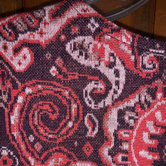 Anthro Belted Paisley Fit & Flare Knit Dress - Picture 15 of 16